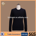 O neck 100% cotton knitted sweater